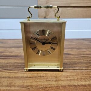 Seth Thomas Pembrooke Carriage Clock Brass Quartz West Germany 424 Vintage